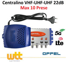 CENTRALINO ANTENNA TV 3 INGRESSI V-U-U 22dB 121dBuV 5G PER INTERNO