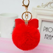 porte clés boule fourrure
