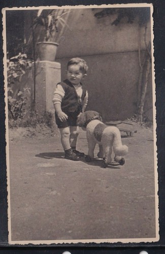 Child photo postcard - photo, toy