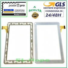TOUCH SCREEN VETRO Audiola Tab 0171 DIGITIZER ORIGINALE BIANCO