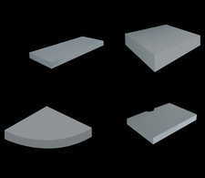 Scaffale galleggiante lucido