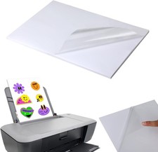 Set Da 25 Fogli A4 Di Carta Adesiva Trasparente Stampabile, Pellicola Adesiva