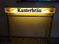 Porta calici birra da banco in ottone con tabella illuminata Kanterbrau