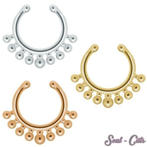 Finto piercing setto etnho - finto,