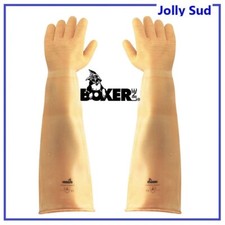 Guanti da Lavoro Uomo Donna in Lattice Lunghi cm 60 Parazigrinati Impermeabili 