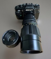 Fotocamera reflex SOVIET URSS "ZENIT-122", obiettivo HELIOS-44M-5, f2/58m JUPITER -21,4/200