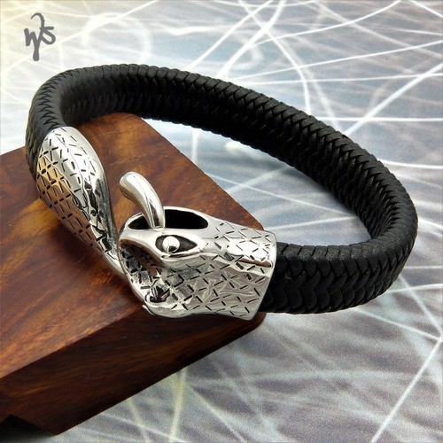 Wsesto bracciale uomo pelle - bracciale,