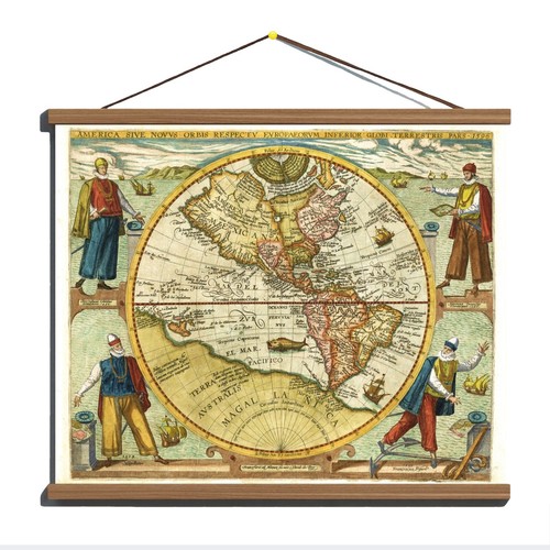 Antica vecchia mappa 1596 - antica,