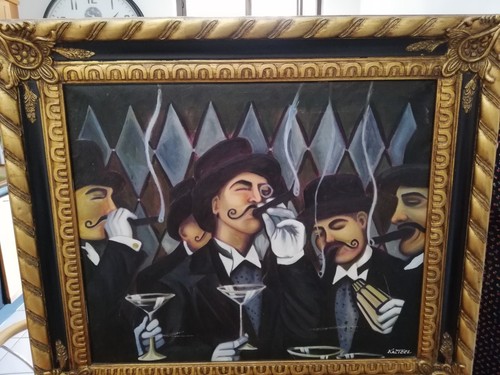 Olio tela con - su,