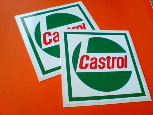Adesivi olio castrol quadrati - olio,