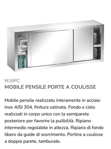 Angelo m16pc pensile inox - po,