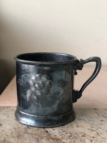 Antica tazza tankard placcata