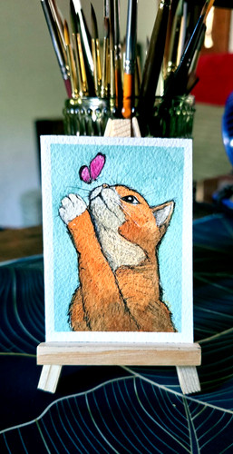 Acquerello originale aceo - acquerello,