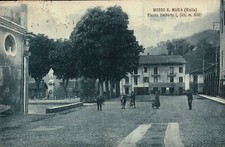 CARTOLINA DI MOSSO SANTA MARIA BIELLA - PIAZZA UMBERTO I° - VIAGGIATA - 