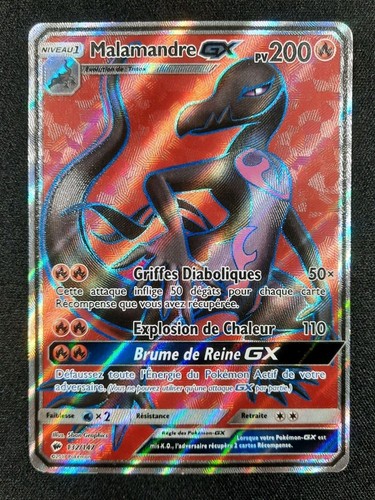 Carte pokémon malamandre - malamandre, gx