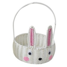  Cestino intrecciato portatile Cestino intrecciato con coniglietto Cestino da