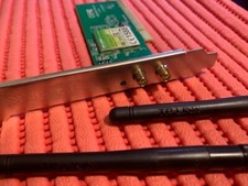 TP-LINK SCHEDA WIFI PCI  TL-WN851ND DOPPIA ANTENNA CONNETTORI SMA PERFETTA