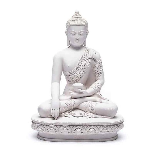 Statua buddha grande bianca - statua,