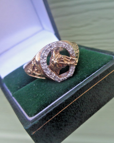 Oro diamante cavallo anello - oro,