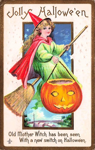 Cartolina halloween vintage - halloween,