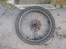 RUOTA ANTERIORE DA ENDURO CROSS DA 21 MOTO MOZZO DISCO CERCHIO PNEUMATICO EPOCA