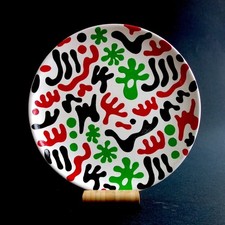 Piatto decorativo in terracotta dipinto a mano