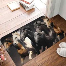 Zerbino antiscivolo cavalli tappetino bagno fortunato corsa cavalli pittura corridoio tappeto