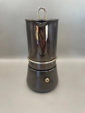 Caffettiera Lavazza mod Black 4 tazze acciaio inox brunito  moka vintage rara