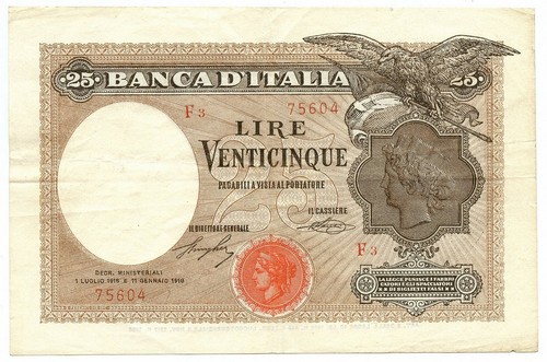 Lire banca italia aquila - 25, d'italia