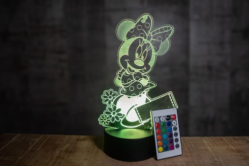 Lampada minnie tra fiori - lampada,