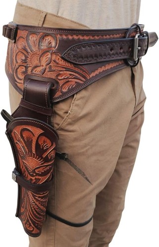 Gun holster belt leather - gun,