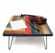 Tavolino Caffè Marc Changall Personalizzabile Legno Pallet Acciaio Gambe Forcina
