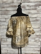 MSK Top blusa oro spalle