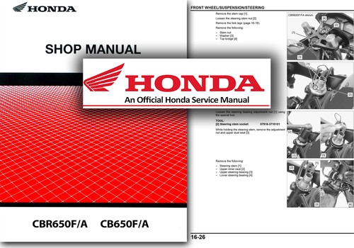Honda cbr650f cb650f - honda, manuale