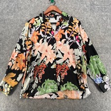 Zara Satin Floral Shirt Blouse