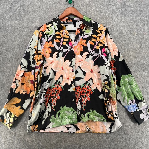 Zara satin floral - floral, shirt