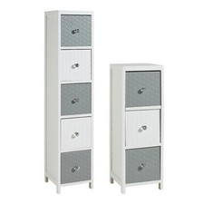 Cassettiera alta in legno 3/5