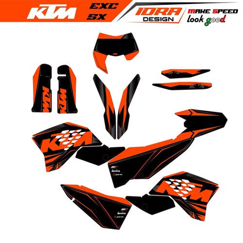 Grafiche ktm exc 2009 2011 - exc/sx, 2009/2011