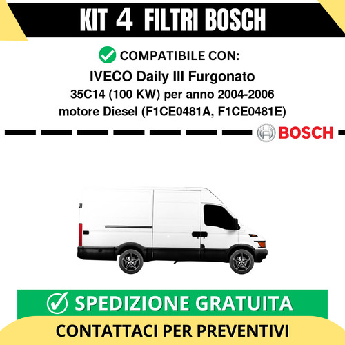 Kit bosch filtri tagliando - bosch,
