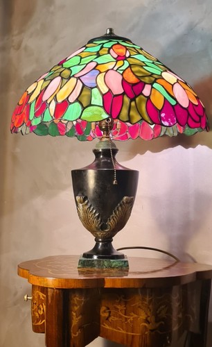 Lampe fonte acier patiné - acier,
