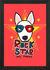 Rock star Bull Terrier poster