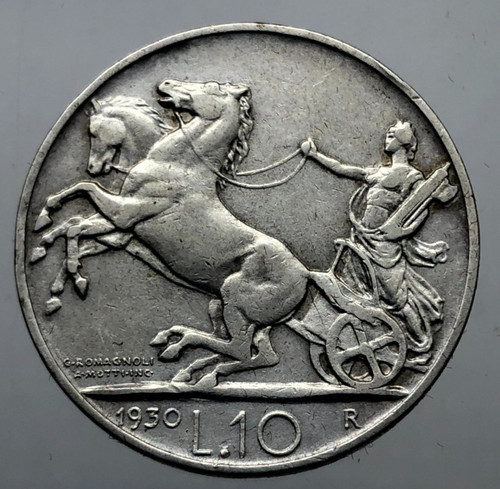Lire biga 1930 perizia nip - lire,