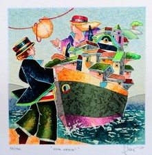 Francesco Nesi : SERIGRAFIA firmata Numerata e certificata  25 x 25 Arca di Noè.