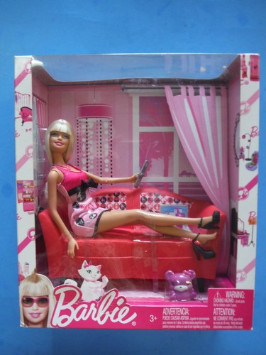 Barbie glam divano playset - barbie,