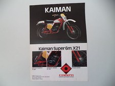 advertising Pubblicità 1979 MOTO CIMATTI KAIMAN SUPER 6M X21 50