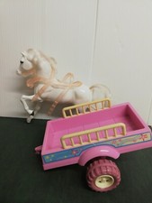 Cavallo carrozza Simba Horse white accessories vintage for doll 