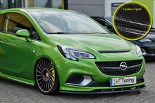 Spoiler spada spoiler anteriore labbro ABS Opel Corsa E OPC con effetto carbonio ABE