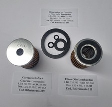 Filtro Olio e Cartuccia Nafta