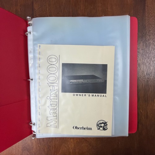 Manuale uso vintage oberheim - vintage,