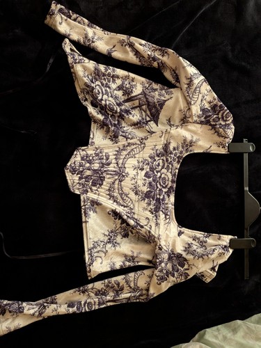 Corsetto stringato broccato